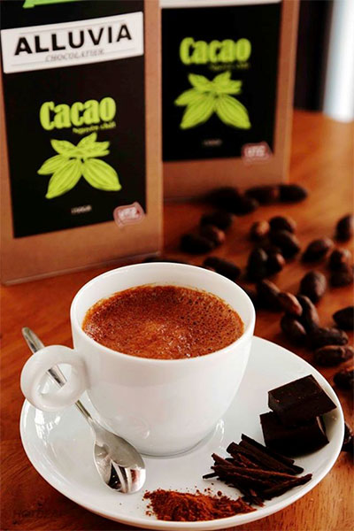socola nóng từ cacao nguyên chất