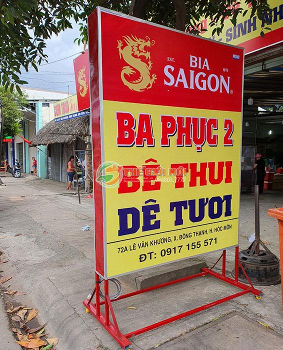 Sản xuất thi công bảng hiệu bia Sài Gòn - TGMDesign