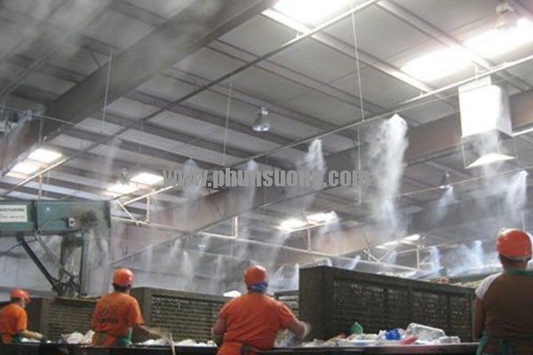 Phun sương Hoàng Hà dùng trong nhà xưởng ở Nam Định