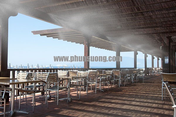 Hê thống phun sương Hawin được sử dụng ở nhà hàng tại  Kon Tum
