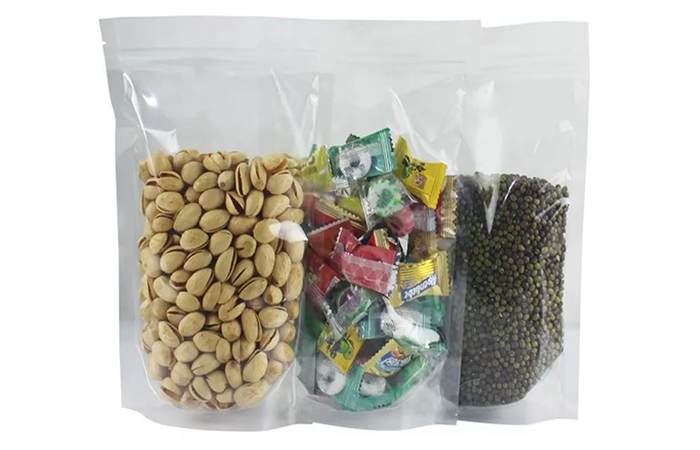 Túi zip trong suốt đựng các loại hạt và bánh kẹo
