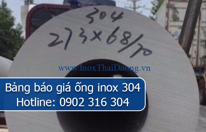 bảng báo giá ống inox 304